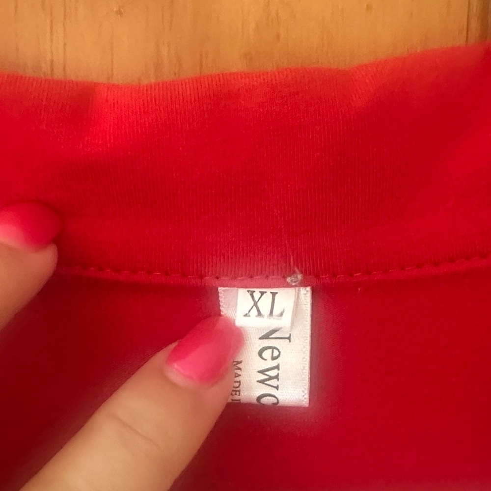 Chic Red Women's Tunic Top - Picture 2 of 5